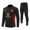 AC Milan Trenings Collegegenser 2024-25 Kvart-Zip Svart - Herre